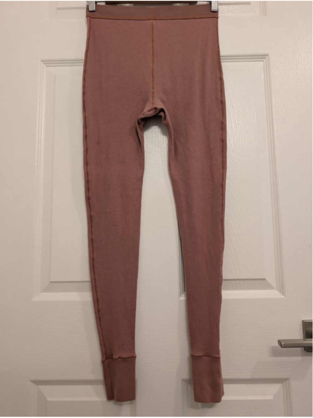 Women's Skims Cotton Rib Thermal Leggings Pink Clay M Comfy Soft Loungewear - Picture 5 of 6